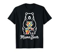 Autism Mom Mama Bear Autistic Child Mother T-Shirt