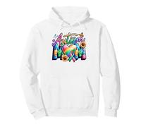 Autism Mom Puzzle Pieces Rainbow Heart Awareness Pullover Hoodie