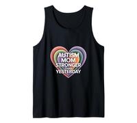 Autism Mom Stronger Than Yesterday Awareness Tank Top