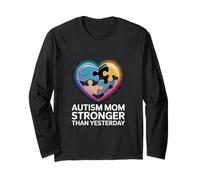 Autism Mom Stronger Than Yesterday Pride Long Sleeve T-Shirt