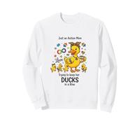 Autism Mom Trying to Keep Her Ducks Funny Caregiver Gift Sweatshirt