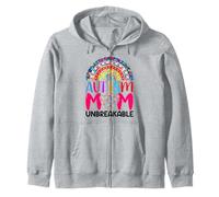 Autism Mom Unbreakable Zip Hoodie