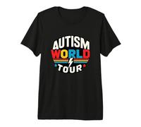 Autism Mom World Tours Awareness Community Autistic Support Premium T-Shirt