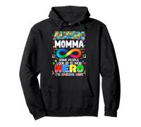 Autism Momma Raising Hero Groovy Mother Autism Awareness Pullover Hoodie