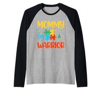 Autism Mommy of a Warrior - Autistic Mom Raglan Baseball Tee