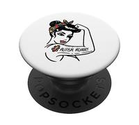 Autism Mommy Unbreakable Autistic Awareness Mom Gift PopSockets PopGrip: Swappable Grip for Phones & Tablets PopSockets Adhesive PopGrip