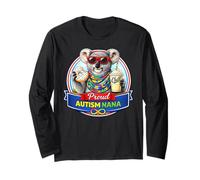 Autism Nana Koala Bear, Neurodivergent ADHD, Donut Milkshake Long Sleeve T-Shirt
