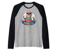 Autism Nana Koala Bear, Neurodivergent ADHD, Donut Milkshake Raglan Baseball Tee