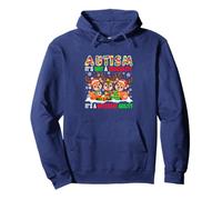 Autism Not Disability It's A Different Ability Xmas Reindeer Pullover Hoodie