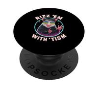 Autism Opossum Fun Rizz Em With The Tism Shirt Meme Autistic PopSockets Adhesive PopGrip