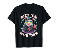 Autism Opossum Fun Rizz Em with The Tism Shirt Meme Autistic T-Shirt