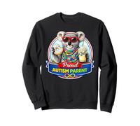 Autism Parent Koala Bear Neurodiverse ADHD Donut Milkshake Sweatshirt