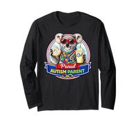 Autism Parent Support Koala Bear & Milkshake Sunglasses ADHD Long Sleeve T-Shirt