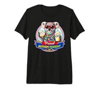 Autism Parent Support Koala Bear & Milkshake Sunglasses ADHD Premium T-Shirt
