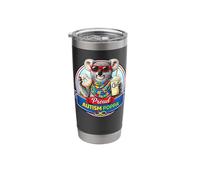 Autism Poppa Koala Bear, Neurodivergent ADHD Donut Milkshake Stainless Steel Insulated Tumbler