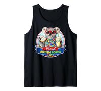 Autism Poppa Koala Bear, Neurodivergent ADHD Donut Milkshake Tank Top