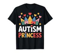 Autism Princess Bright Puzzle Crown for Advocates T-Shirt