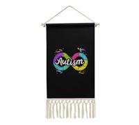 Autism Pro Acceptance Infinity Symbol Hanging Poster Personalized Poster Hanger Frame Canvas Artwork for Wall Decor
