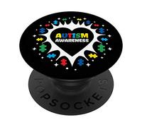 Autism Puzzle Awareness Support Gift For Autistic Teenager PopSockets Grip and Stand for Phones and Tablets