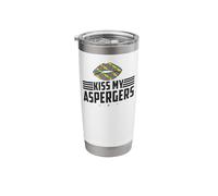 Autism Puzzle Piece Heart Kiss My Aspergers Stainless Steel Insulated Tumbler