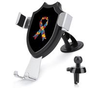 Autism Ribbon Awareness Car Phone Holder Rotatable Mount Dashboard Windshield Air Vent Accessories