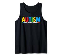 Autism Seeing The World Differently Autism Awareness Month Tank Top
