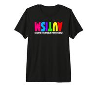 Autism Seeing The World Differently Awareness Kids Autistic Premium T-Shirt