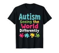 Autism Seeing The World Differently Funny Autism Awareness T-Shirt