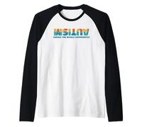 Autism Seeing the World Differently Inclusion Art Raglan Baseball Tee