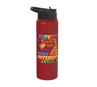 Autism Seeing The World from Different Angle April Awareness Stainless Steel Insulated Water Bottle