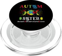 Autism Sister Awareness Month Day Accept Understand Love PopSockets PopGrip for MagSafe