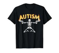 Autism Skeleton Meme Womens Mens Autism Skeleton Meme T-Shirt, Men, Black, Small