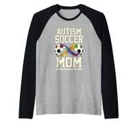 Autism Soccer Mom Loudest Person on Field Infinity Symbol Raglan Baseball Tee