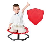 Autism Swivel Chair for Kids - Spinning Shield Sensory Toys Chair for Training Body Coordination & Balance Physical Therapy, Sit and Spin (Red)