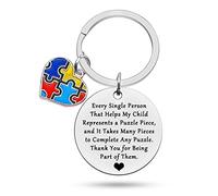 Autism Teacher Gifts Autism Awareness Keyring Thank You Teacher Gifts for Autism Therapist Appreciation Gift for Autistic Children Boy Girl Mom Women Men Therapist Keyring Therapist Birthday Gift