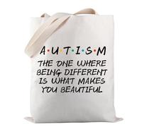 Autism Tote Bag Autism The One Where Being Different Is What Makes You Beautiful Tote Bag Friends Autism Gift (Autism One Where TOTE)