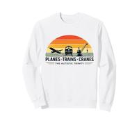 Autism Trinity Planes Trains Cranes Autistic Awareness Retro Sweatshirt