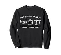 Autism Trinity Planes Trains Cranes Autistic Awareness Sweatshirt