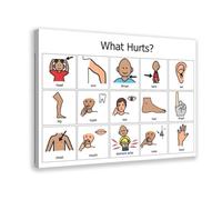 Autism Visual Sequence Board - What Harms The AAC Selection Board Canvas Poster Wall Art Decor Print Picture Paintings for Living Room Bedroom Decoration 20x30inch(50x75cm)