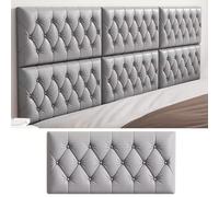 Autism Wall Padding, Self-Adhesive Soft Wall Panels, Anti-Collision Wall Pads for Protection Kids Headboard, Bench/Seat Back Board for Living Room/Toddler Room (Color : Gray, Size : 1pcs)