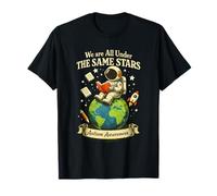 Autism We are All Under The Same Stars Space Astronaut T-Shirt
