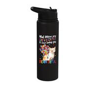 Autism What Makes You Different is What Makes You Beautiful Stainless Steel Insulated Water Bottle
