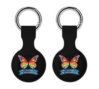 Autisms Awareness Puzzles Butterflys Full Protective Cover Case with Keyring Silicone Skin