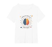 Autisms Women: Different Wiring, Same Worth Awareness T-Shirt, Women's Plus, White, 3X
