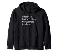 Autistic Asperger Locomotive Train Lover Zip Hoodie