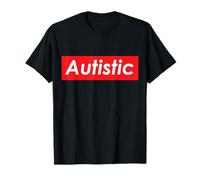 Autistic Awareness Red Box Logo Autism Costume I'm Autistic T-Shirt