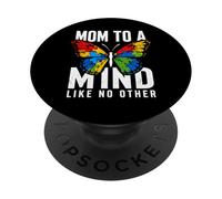 Autistic Child Mom Butterfly Autism Pride PopSockets Adhesive PopGrip
