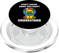 Autistic don't judge what you don't understand autism PopSockets PopGrip for MagSafe