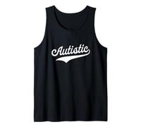 Autistic - Fun Retro University Aesthetic Sporty Tank Top
