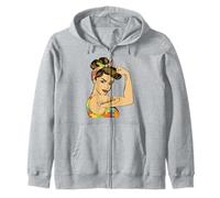 Autistic Mother's Love Support Hope & Inspire Autistic Youth Zip Hoodie